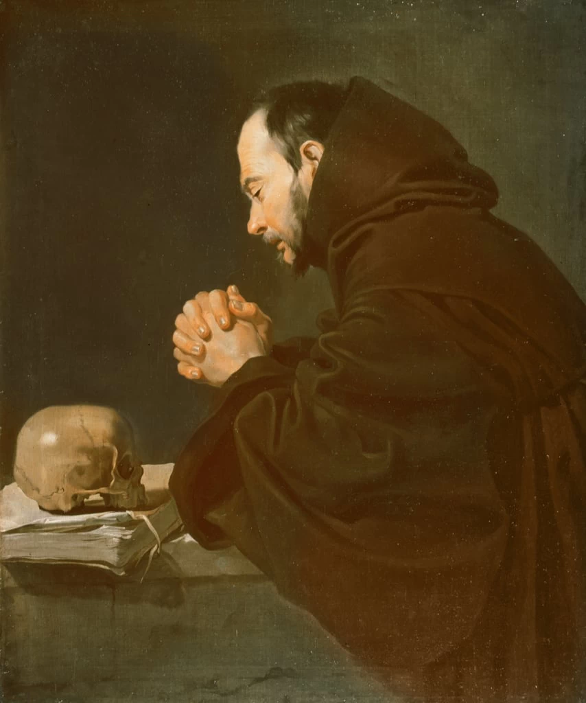 Diego Velázquez - Diego Rodriguez de Silva y Velazquez, Saint Francis in Prayer, (MeisterDrucke, 137180)